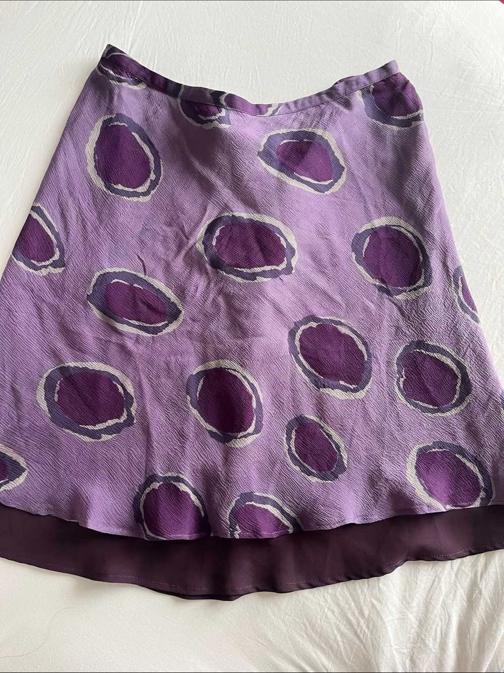 100% Silk Purple Vintage Mini Shirt XS